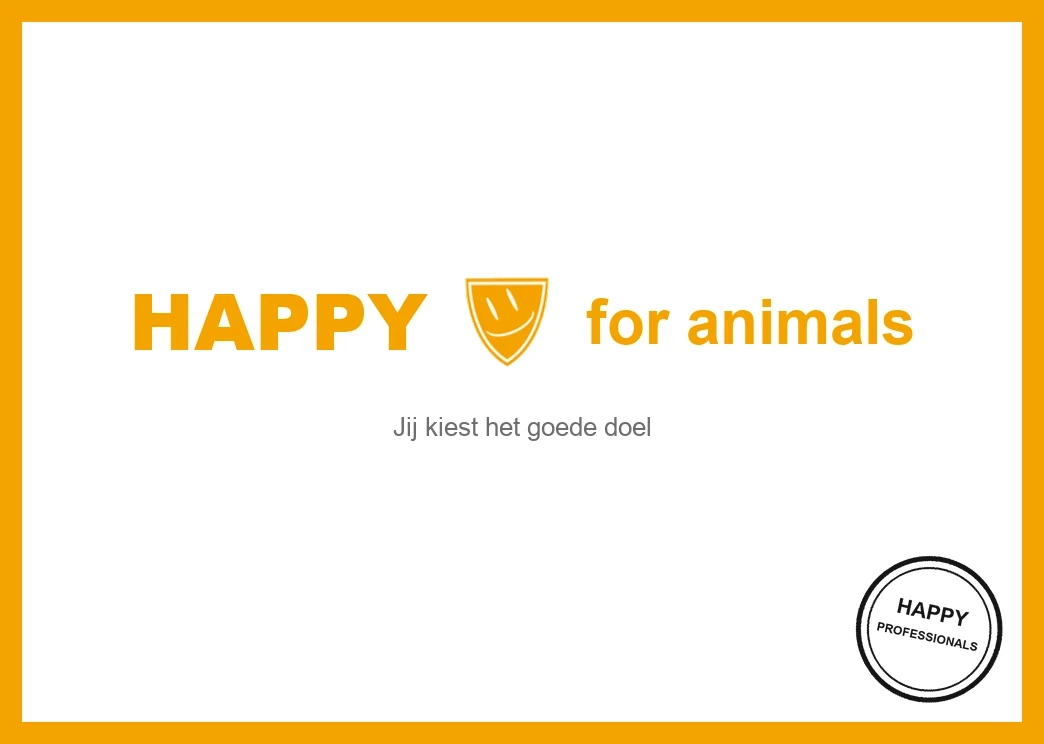 HAPPY for Animals: jij kiest het goede doel